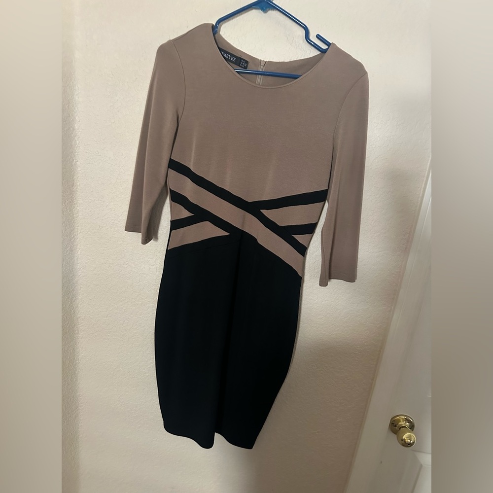 Black & tan 3/4 dress